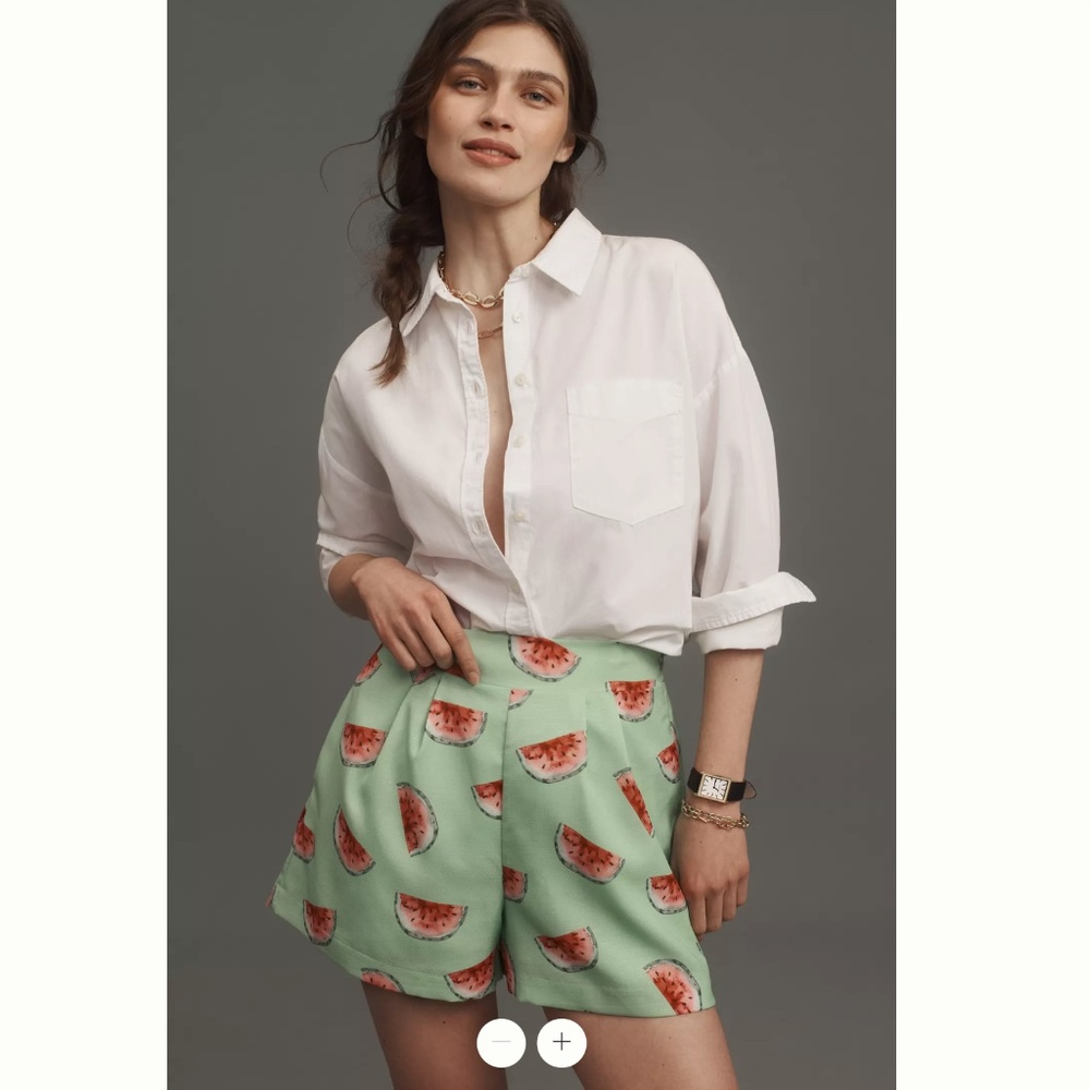 Anthropologie Hutch Printed Pleated Shorts